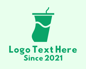 Refreshment - Green Juice Tumbler logo design