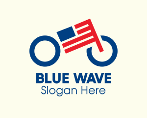 American Flag Bike Logo