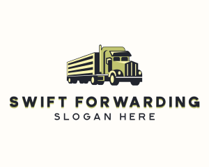 Forwarding Freight Truck logo design