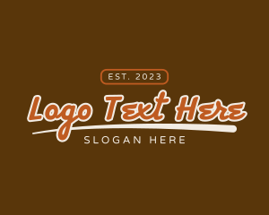 Retro Cursive Brand Logo