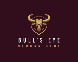 Bull Horn Shield logo design