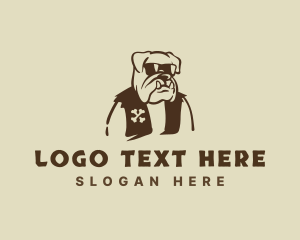 Sunglasses - Canine Bulldog Vest logo design