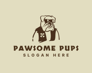 Canine Bulldog Vest  logo design