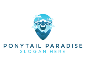 Airplane Travel Mountain logo design