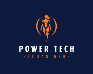 Female Electrical Energy logo design