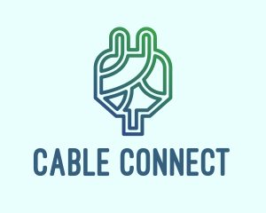 Cable - Eco Power Plug logo design