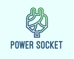 Socket - Eco Power Plug logo design