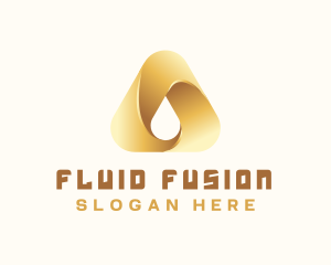 Gradient Water Drop logo design