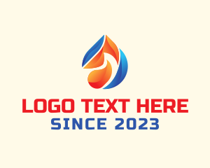 Gasoline - Blazing Fuel Liquid logo design
