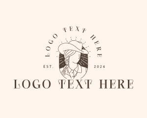 Cowgirl Western Hat Logo