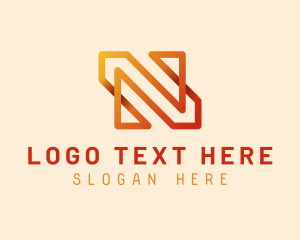 Advertising - Generic Gradient Letter N logo design