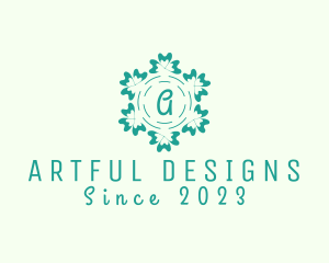 Elegant Floral Ornament Florist logo design