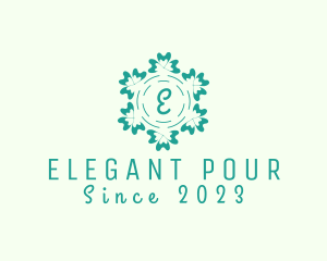 Elegant Floral Ornament Florist logo design