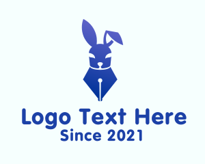 Bunny - Hare Pen Nib logo design