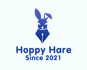 Hare Pen Nib logo design