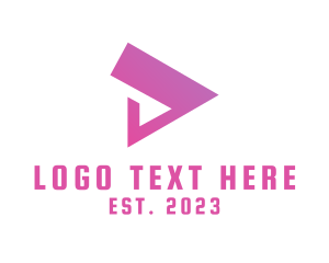 Modern - Pink Play D logo design