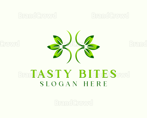 Natural Organic Herb Leaf Logo