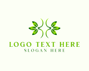 Vegan - Natural Organic Herb Leaf logo design