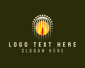Magic Lamp - Decorative Outdoor Lamp logo design