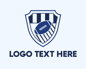 Football - Blue Football Emblem logo design