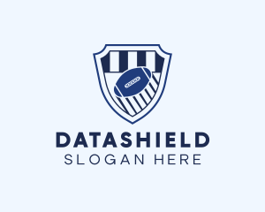 Orange Shield - Football Sports Shield logo design