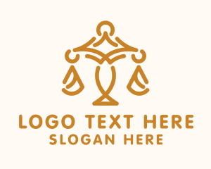 Judge - Lawyer Scale Court logo design