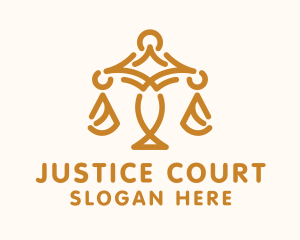 Court - Lawyer Scale Court logo design