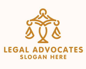 Lawyer Scale Court logo design