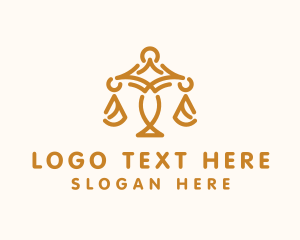 Court - Judicial Scale Court logo design