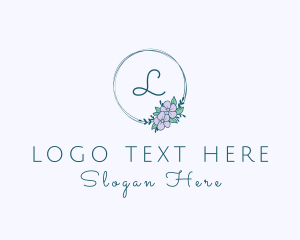 Botanical - Floral Ornament Wreath logo design