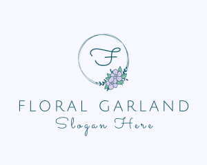 Floral Ornament Wreath logo design