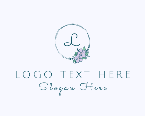 Letter - Floral Ornament Wreath logo design