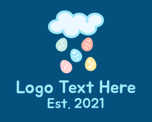 Kids Party - Easter Egg Cloud logo design