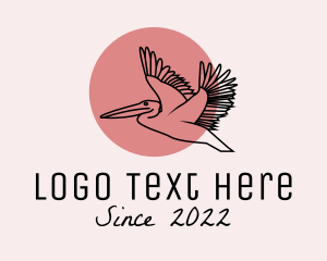 Flying - Wild Pelican Zoo logo design