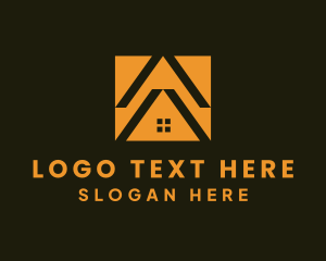 Residence - Orange House Roof logo design