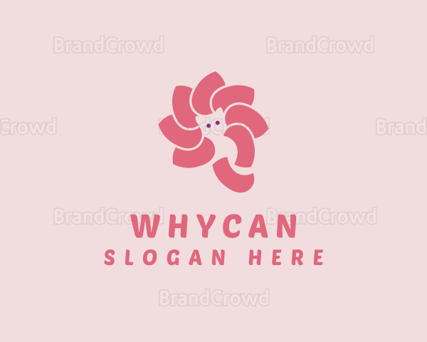 Cat Flower Petals Logo