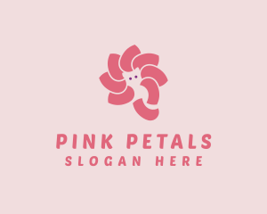 Cat Flower Petals logo design