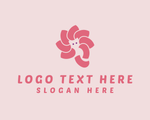 Silhouette - Cat Flower Petals logo design