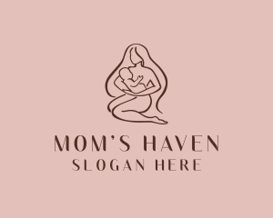 Breastfeeding Mother Infant logo design