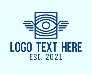 Blue - Square Eye Wings logo design