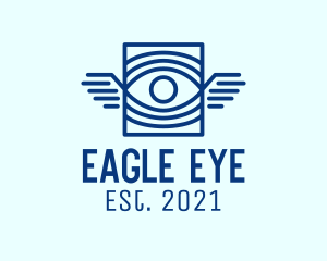 Square Eye Wings logo design