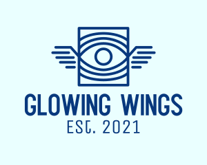 Square Eye Wings logo design