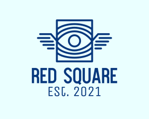 Square Eye Wings logo design