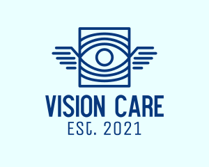 Ophthalmology - Square Eye Wings logo design