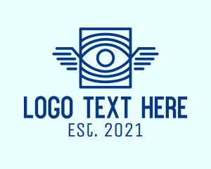 Surveillance - Square Eye Wings logo design