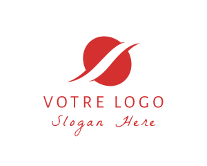 Commercial - Simple Swoosh Oblong logo design