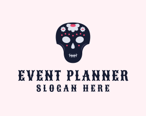 Floral Skull Festival Logo