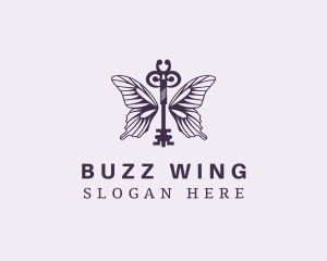 Butterfly Wing Key logo design