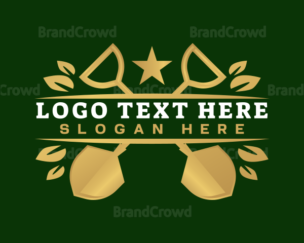 Premium Landscape Shovel Logo