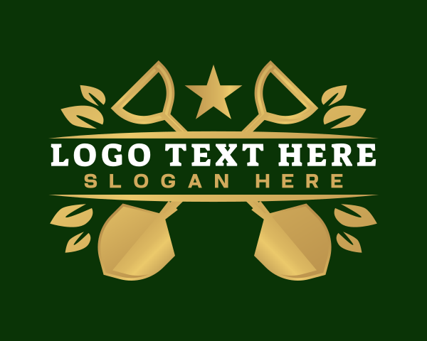 Field - Premium Landscape Shovel logo design